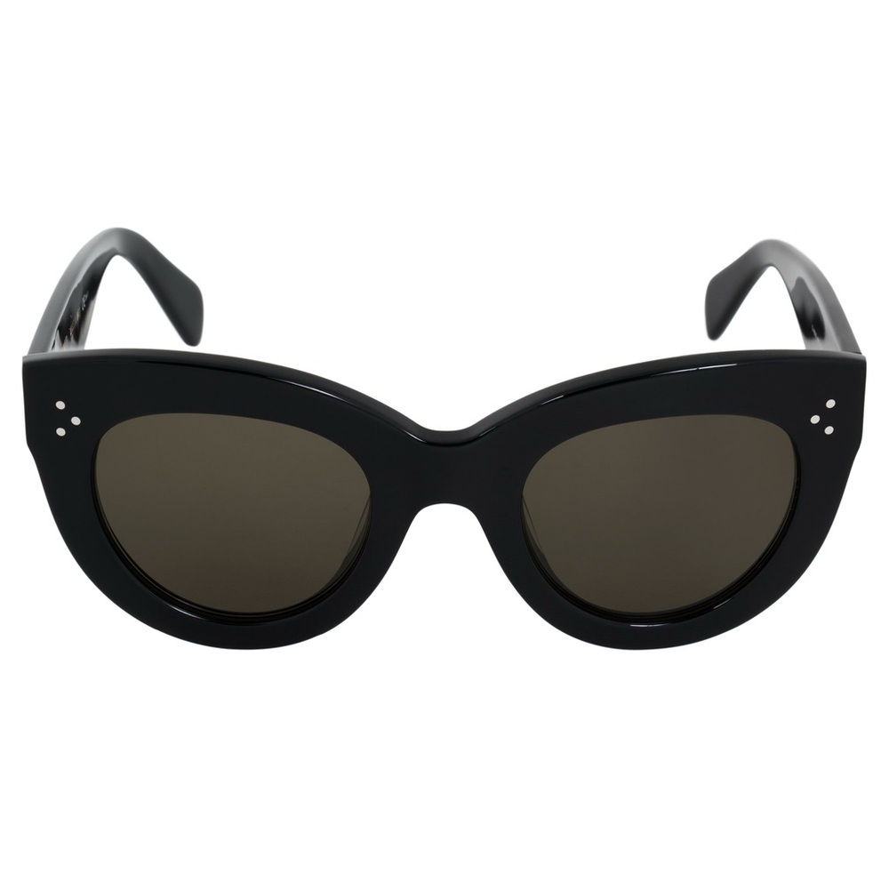 Celine Caty CL 41050 Black Cat-Eye Sunglasses Chic Contemporary Luxury Designer